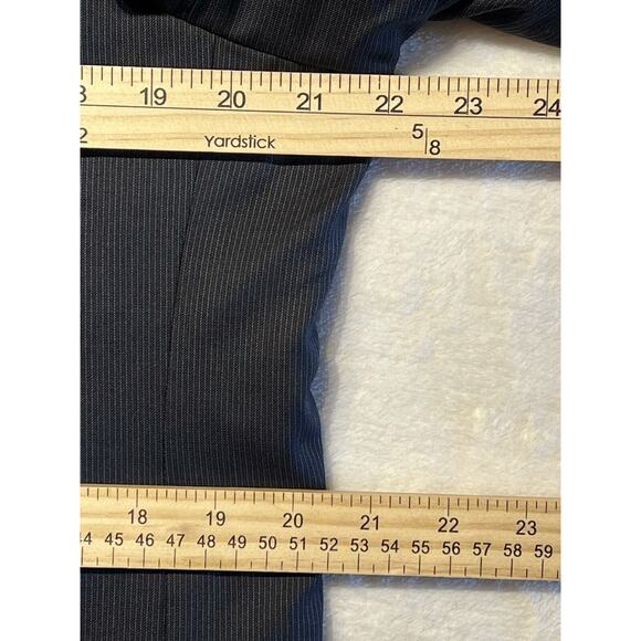 Jos A Bank Signature 42L Navy Blue Micro Pinstripe Silk Wool Blazer Suit Jacket - Picture 11 of 14